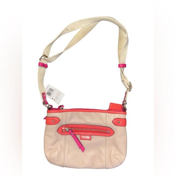 Coach Handbags - New NWT Coach Daisy Spectator Tan Orange Pink Leather Swingpack Crossbody bag